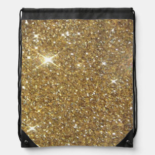 Luxury Gold Glitter - Printed Image Drawstring Bag