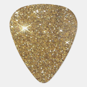 Luxury Gold Glitter - Printed Image Guitar Pick