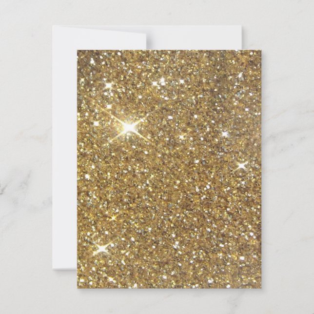 Luxury Gold Glitter - Printed Image Invitation (Front)