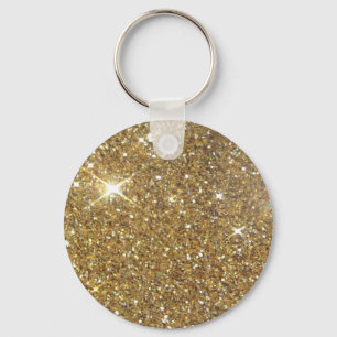 Luxury Gold Glitter - Printed Image Keychain