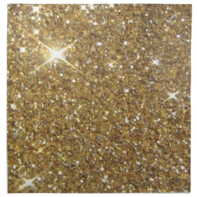 Luxury Gold Glitter - Printed Image Napkin (Front)
