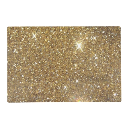 Luxury Gold Glitter - Printed Image Placemat