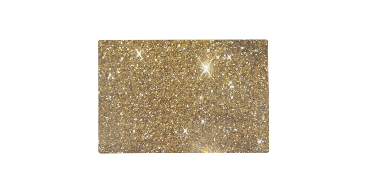 Luxury Gold Glitter Printed Image Placemat Zazzle