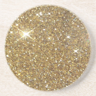 Luxury Gold Glitter - Printed Image Sandstone Coaster