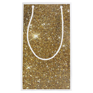Luxury Gold Glitter - Printed Image Small Gift Bag