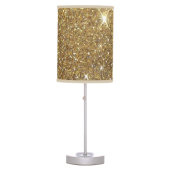 Luxury Gold Glitter - Printed Image Table Lamp (Front)