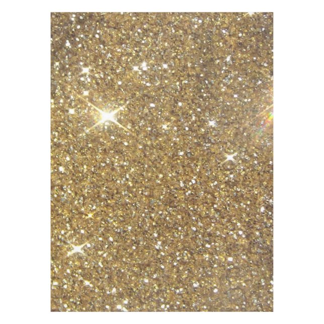 Luxury Gold Glitter - Printed Image Tablecloth (Front)