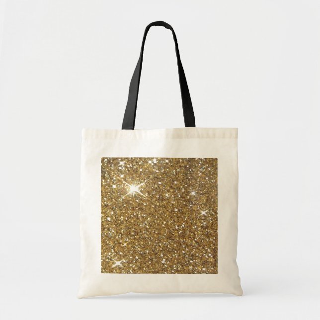 Luxury Gold Glitter - Printed Image Tote Bag (Front)