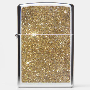 Luxury Gold Glitter - Printed Image Zippo Lighter