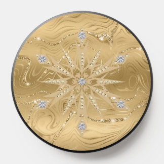 Luxury Gold Glitter Snowflake Diamond PopSocket