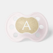 Luxury Gold Glitter & Sparkle Monogram Baby Pacifier at Zazzle