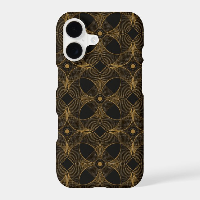 Luxury Gold Guilloché Seamless Pattern Case-Mate iPhone Case (Back)