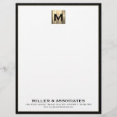 Luxury Gold Initial Business Letterhead (Front)