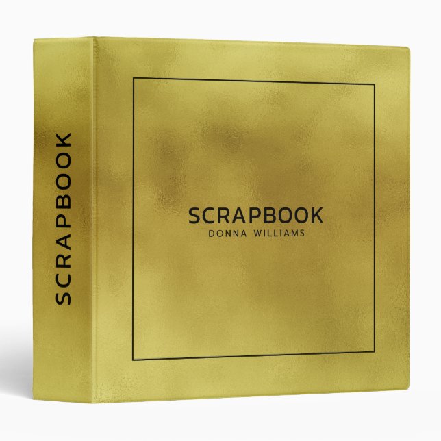 Luxury gold iridescent background 3 ring binder (Front/Spine)