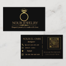 Luxury Gold Jewelry Business Card