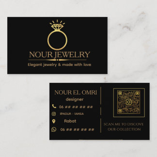 Luxury Gold Jewelry Business Card