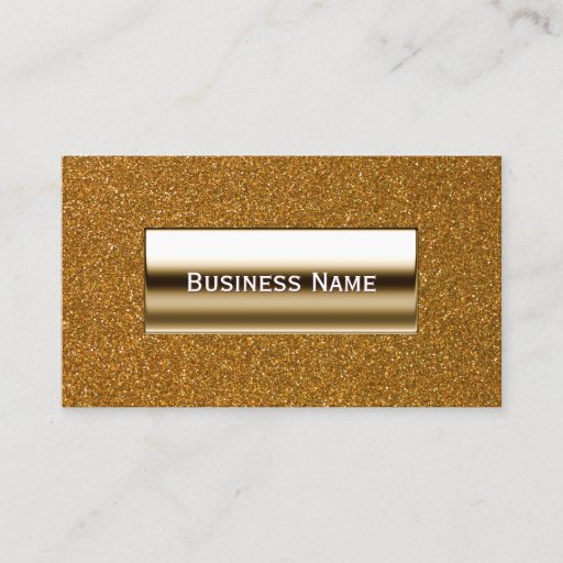 Customizable Luxury Gold Label Glitter Background Business Card