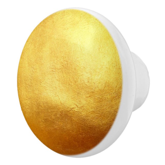 Luxury Gold Leaf Metallic Expensive Trendy Ceramic Knob (Right)