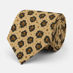 Luxury Gold Leopard Print Pattern Elegant Neck Tie