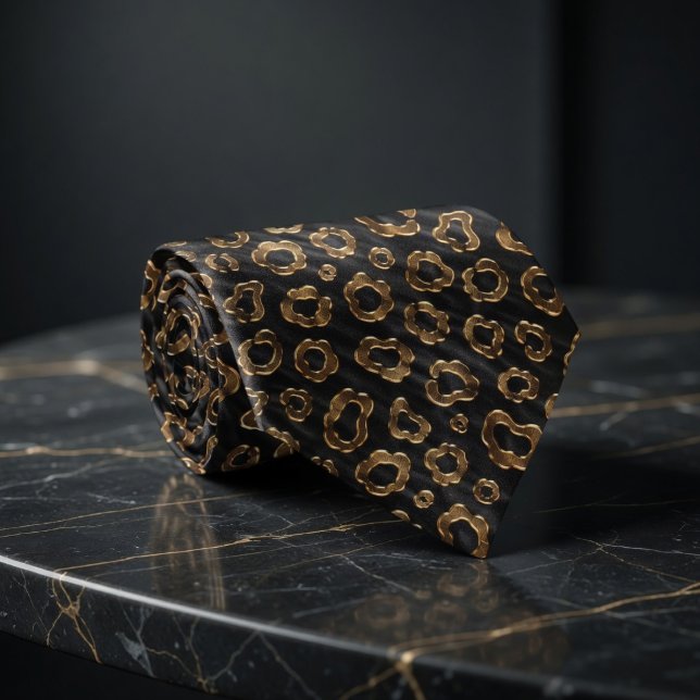 Luxury Gold Leopard Spots Neck Tie (Creator Uploaded)