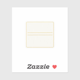 Luxury Gold Line Split Frame Wedding Custom Sticke Sticker