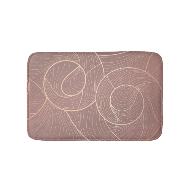 Luxury Gold Lines Pattern Background Bath Mat (Front)
