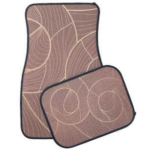 Luxury Gold Lines Pattern Background Car Floor Mat