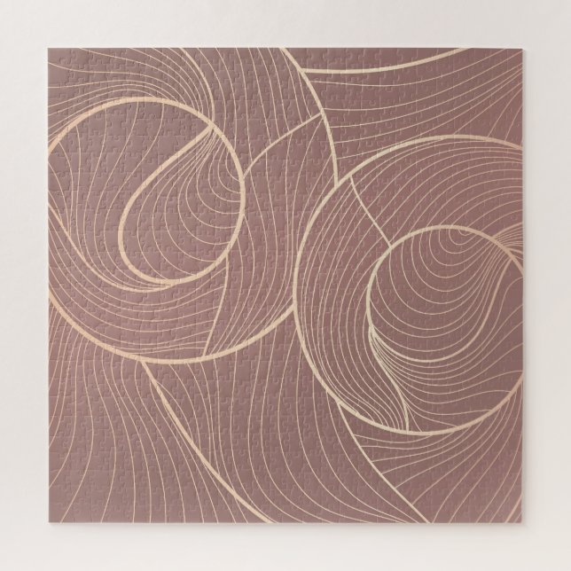 Luxury Gold Lines Pattern Background Jigsaw Puzzle (Vertical)