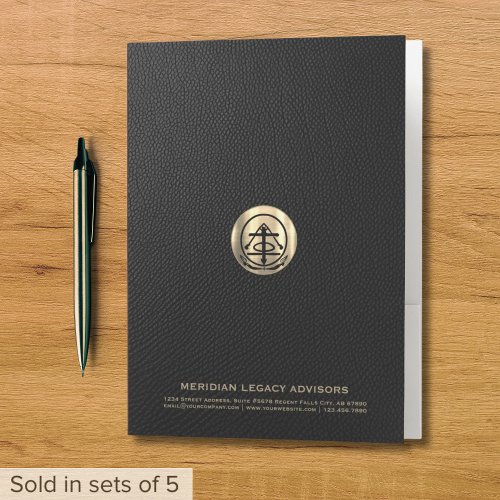 Luxury Gold Logo Pocket Folder