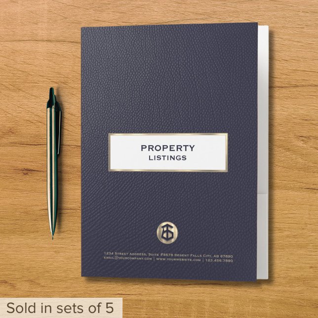 Luxury Gold Logo Real Estate Portfolio Folder (Creator Uploaded)