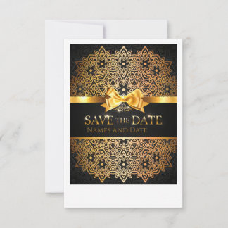 Luxury Gold Mandala Save the Date Invitation 