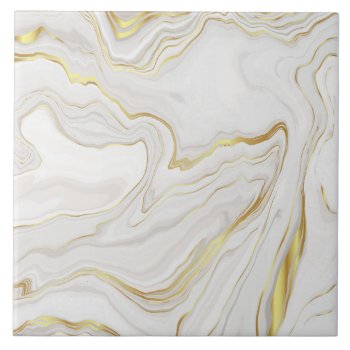 Luxury Gold Marble Background Ceramic Tile by Pick_Up_Me at Zazzle