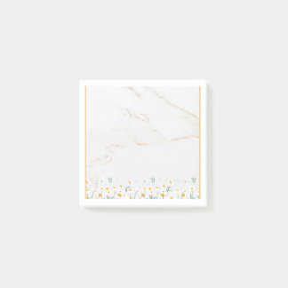 Luxury Gold Marble Daisy Notes Block