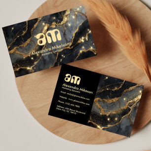 Luxury Gold Marble Minimal Professional Business Card