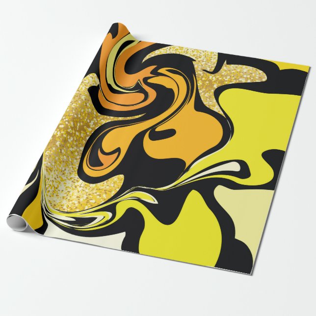 Luxury gold marble texture wrapping paper (Unrolled)