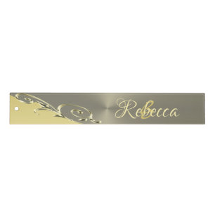 Luxury gold metal decorative on gold and silver ruler