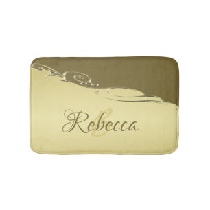 Luxury gold metal decorative on  Military gold Bath Mat
