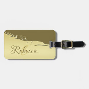 Luxury gold metal decorative on Military gold, Luggage Tag