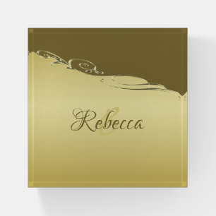 Luxury gold metal decorative on Military gold Pap Paperweight