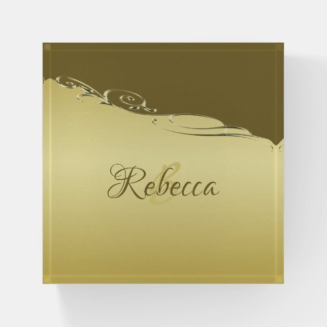 Luxury gold metal decorative on  Military gold Pap Paperweight (Front)