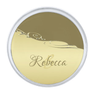 Luxury gold metal decorative on Military gold Silver Finish Lapel Pin