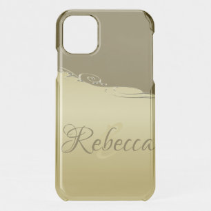 Luxury gold metal decorative on Military gold iPhone 11 Case