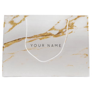 Luxury Gold Metallic Gift Gray Silver Foxier Large Gift Bag