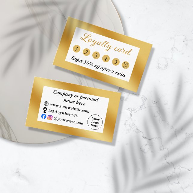 Luxury gold metallic loyalty card (Creator Uploaded)