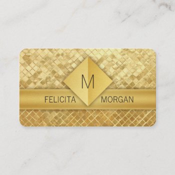 Luxury Gold Monogram Business Card Templates by CardStyle at Zazzle