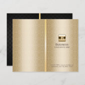 Luxury Gold Monogram Elegant Bi-Fold Brochure (Front/Back)