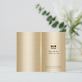 Luxury Gold Monogram Elegant Bi-Fold Brochure (Standing Front)