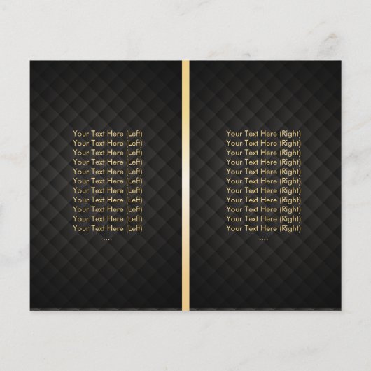 Luxury Gold Monogram Elegant Bi-Fold Brochure (Back)