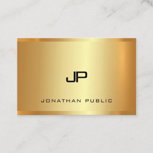 Luxury Gold Monogram Glamour Modern Elegant Cool Business Card