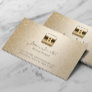 Luxury Gold Monogram Massage Therapy Business Card